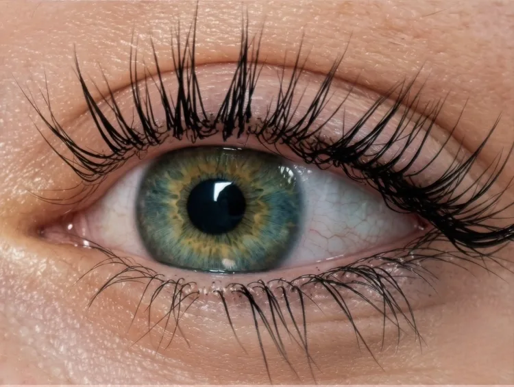 Testperson 07, Wimpernfoto in Woche 12 nach abendlicher QUALASH-Anwendung